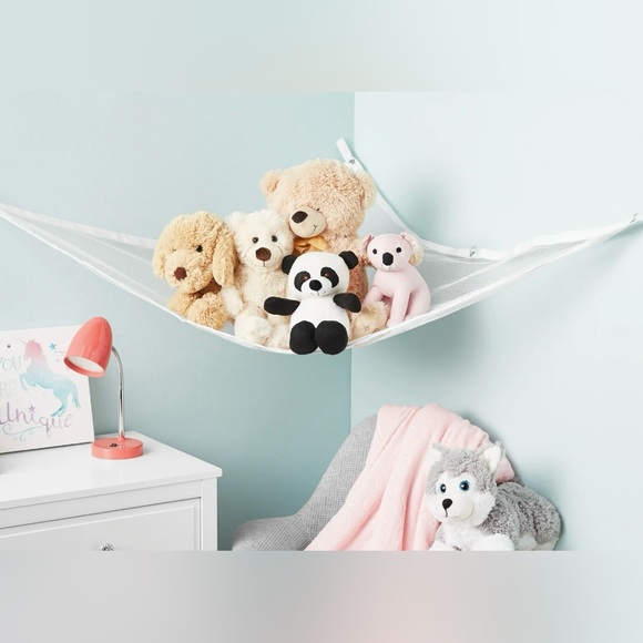 Set of two Hanging storage STUFFED ANIMALS AND MORE + mesh hammock! - Picture 5 of 5